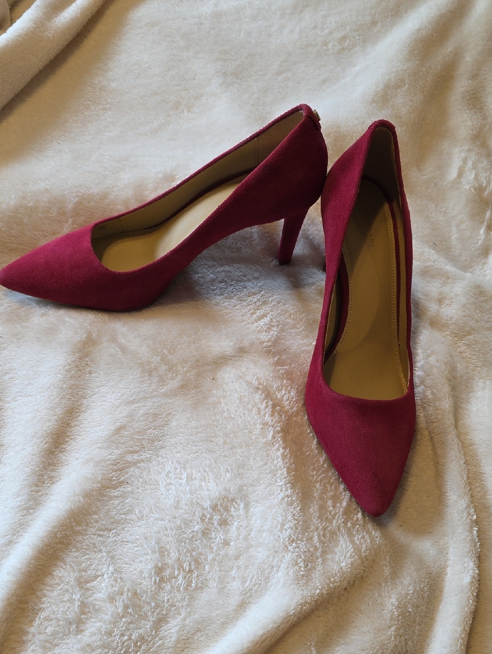 MICHAEL Michael Kors Burgundy Pointed Toe Suede Pumps